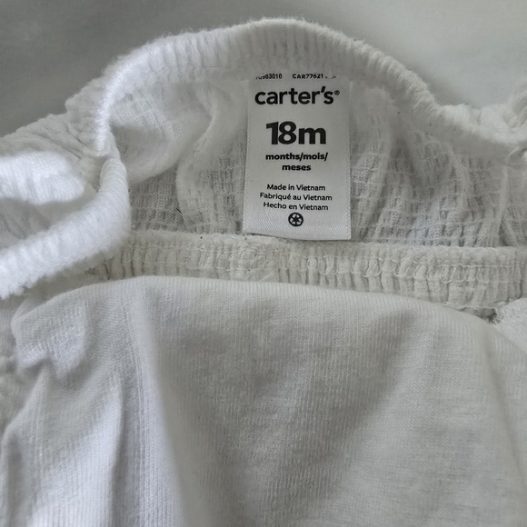 Carter's White Ruffled Romper - Picture 3 of 3